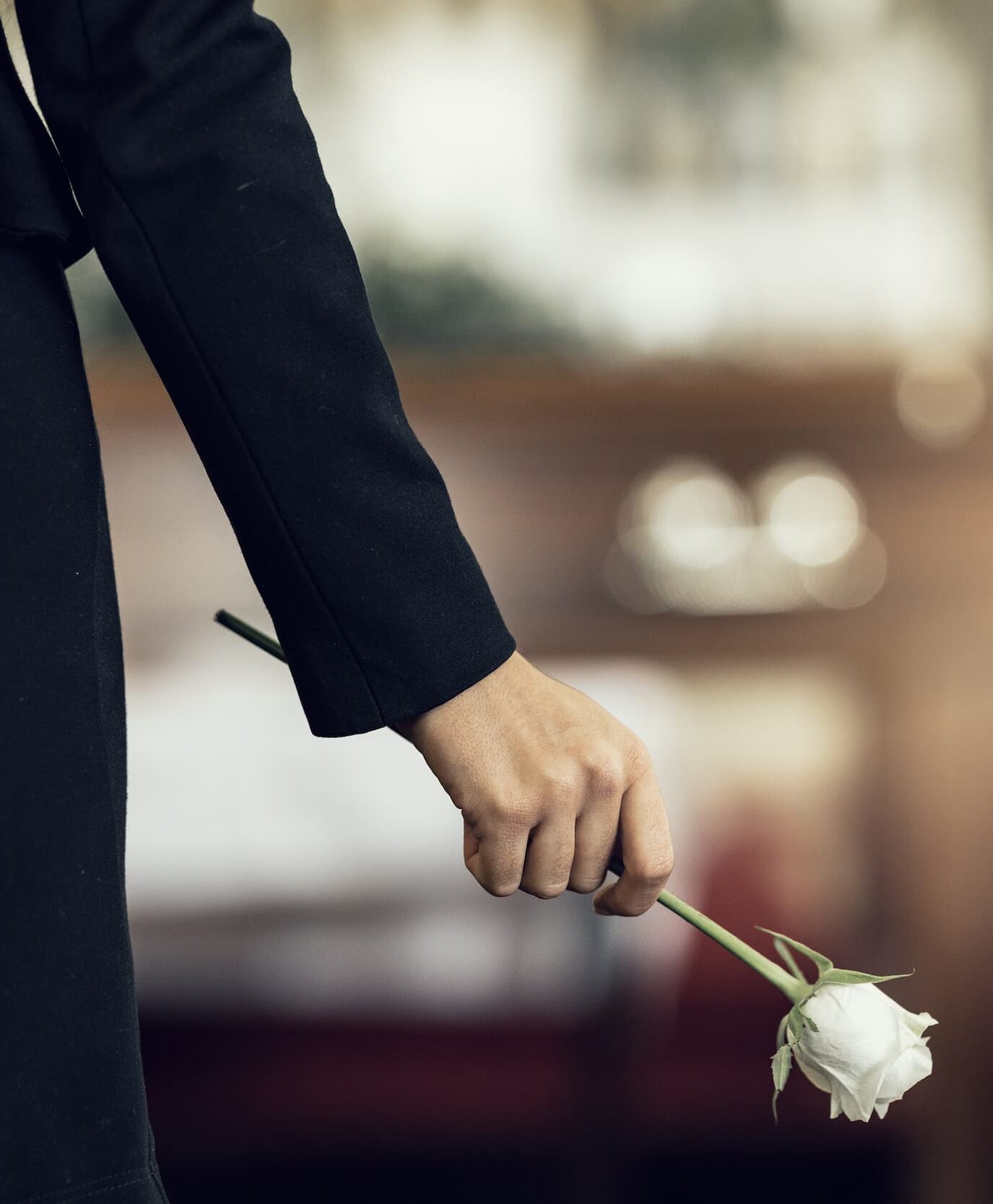 white rose funeral tribute